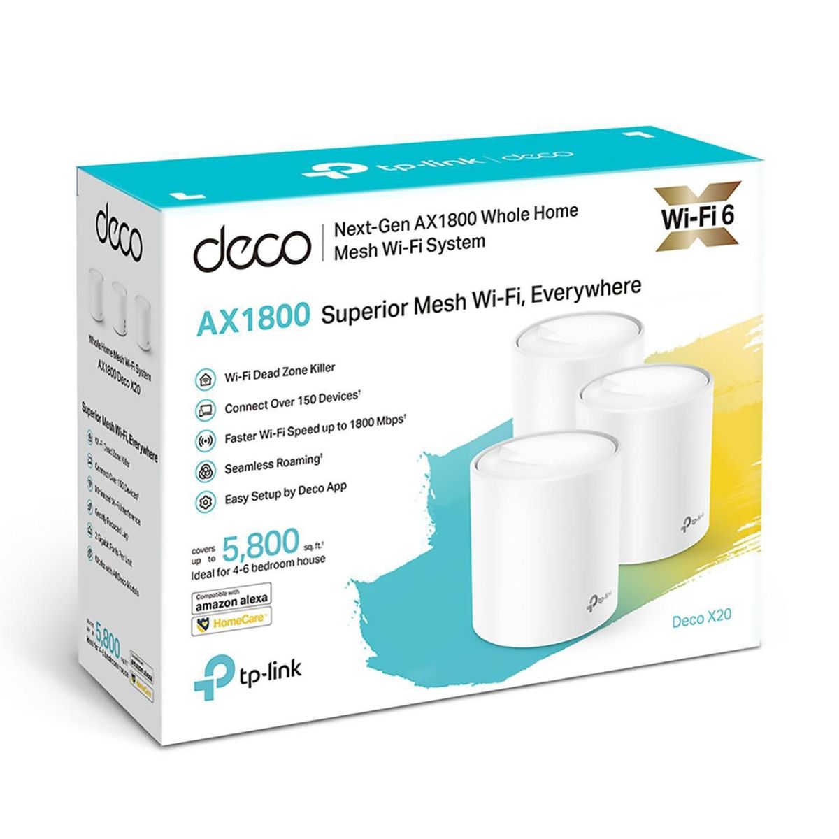 TP LINK - Deco X20 3 Pack A001 Mesh Sistema Wi-Fi 6 AX1800