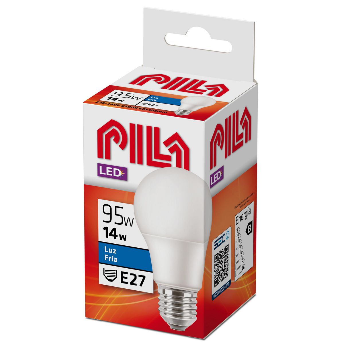  - Foco Pila LED BULB Luz Fría 14W E27