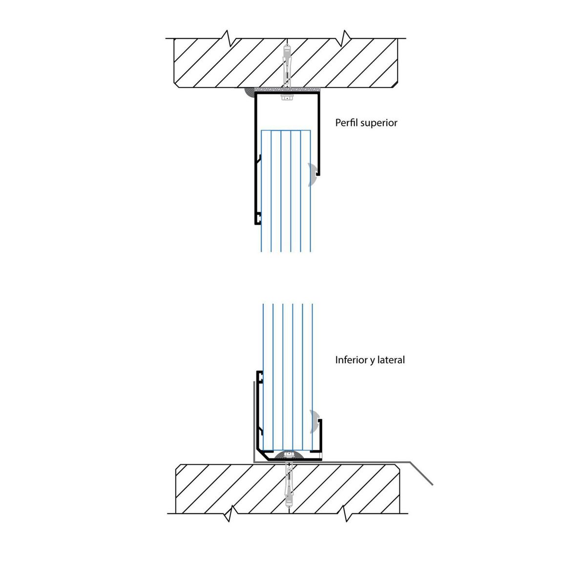 POLYARQ - Sistema Polywall: Perfil Inferior 30Mm X 6.00 M (Painf3040X)Para Fachada De Policarbonato