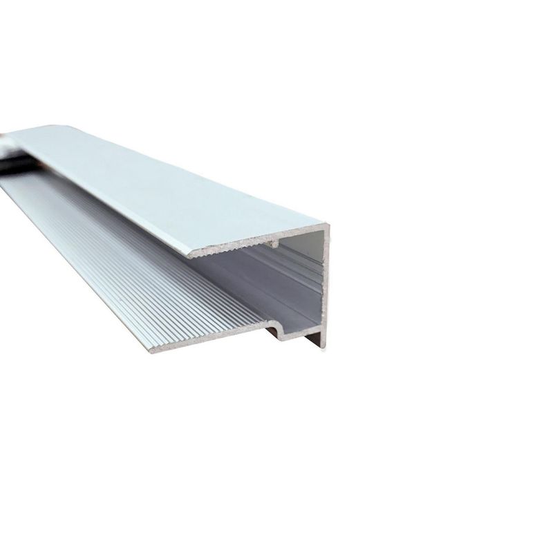 POLYARQ - Canal De Aluminio Para Bordes De Plancha De Policarbonato U De Aluminio C/ Rompe Gotas 6Mm X  6.00M