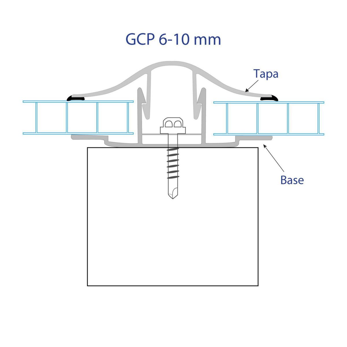 POLYARQ - Conector Para Planchas De Policarbonato Con Sellos Antifiltración Gcp Base Y Tapa Clear 2.95