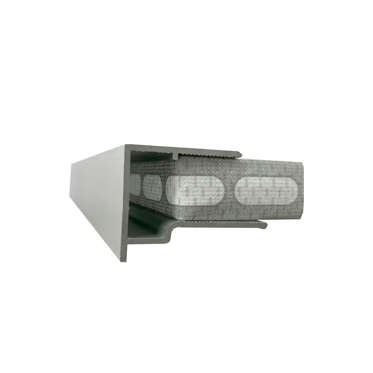 POLYARQ - Canal De Aluminio Para Bordes De Plancha De Policarbonato U De Aluminio C/ Rompe Gotas 10Mm X 6.00M