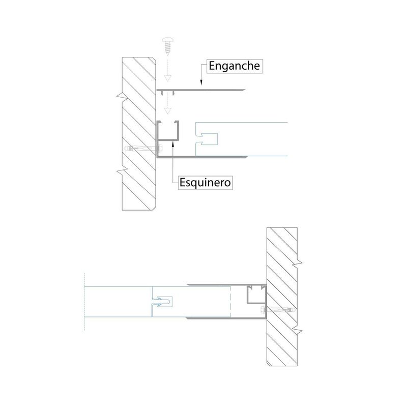 POLYARQ - Sistema Polywall: Perfil De Enganche 30Mm X 6.00 M Para Fachada De Policarbonato