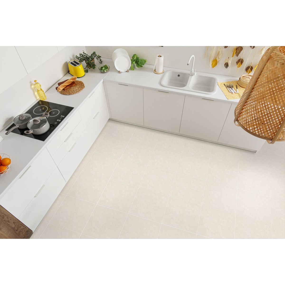  - Cerámica Beige 36x36 Rústicas Mate 1.81 m2
