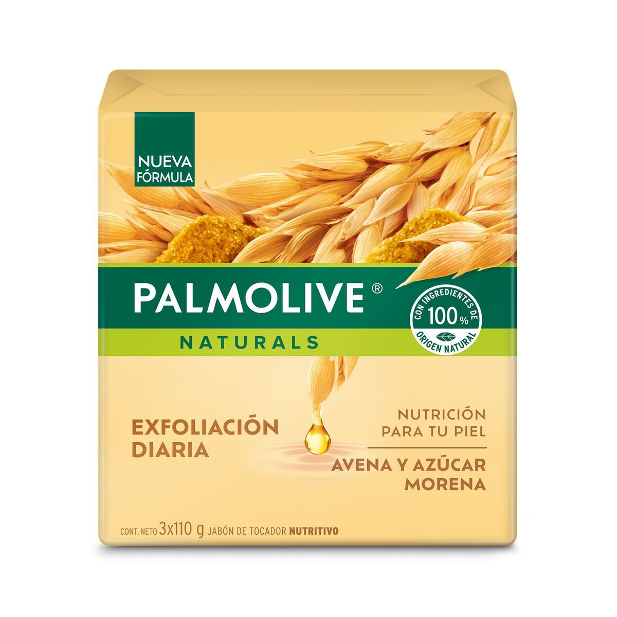 PALMOLIVE - Jabon Avena Y Azucar Pack X3 Palmolive 110G