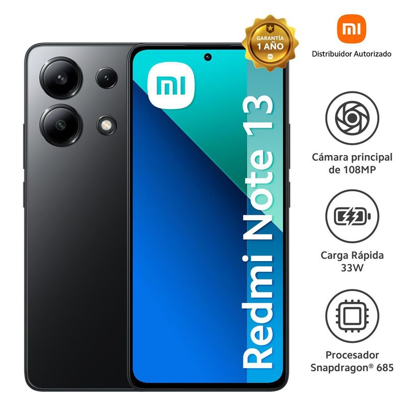 XIAOMI - Celular Xiaomi Redmi Note 13 8RAM 256GB Black
