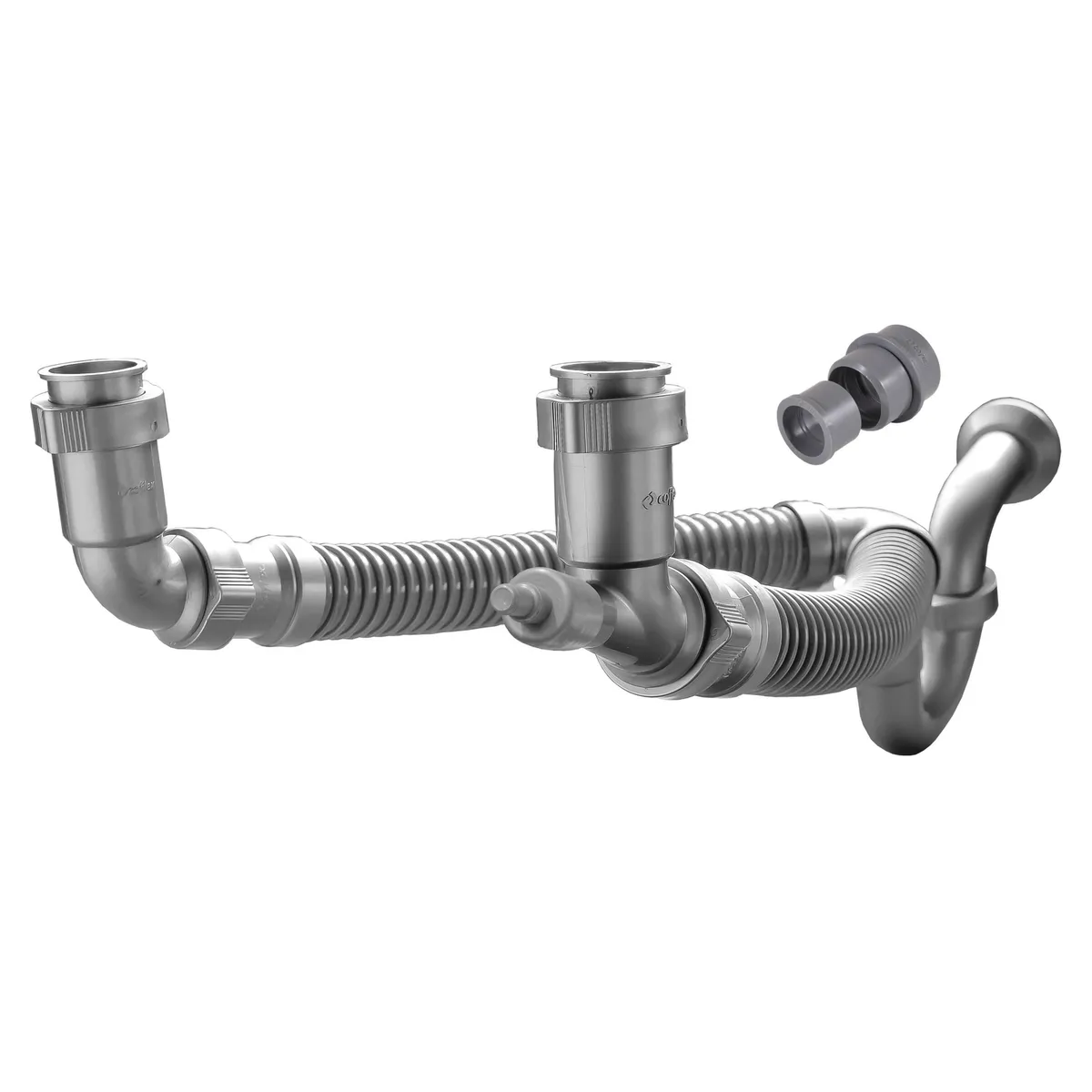 COFLEX - Trampa Flexible Con Interior Lizo 2 Pozas + Chupón Universal