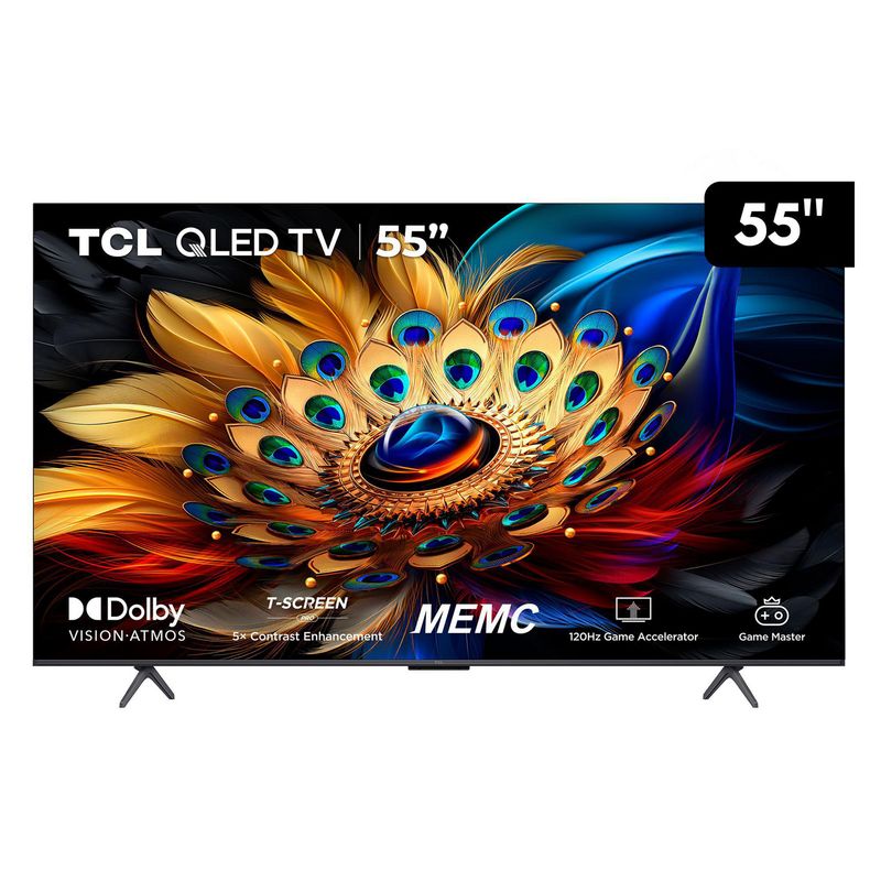 TCL - Televisor QLED Google TV 55C655 TCL