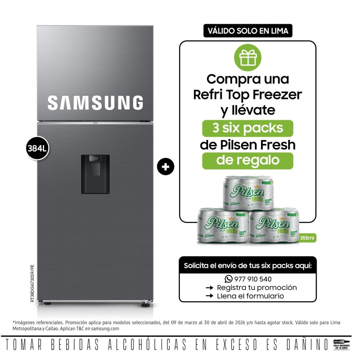 SAMSUNG - Refrigeradora Samsung Rt38Dg6730S9Pe 384L