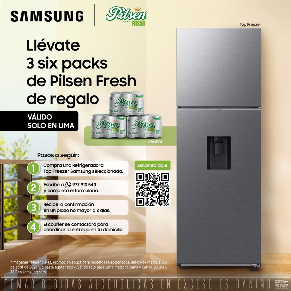 SAMSUNG - Refrigeradora Samsung Rt38Dg6730S9Pe 384L