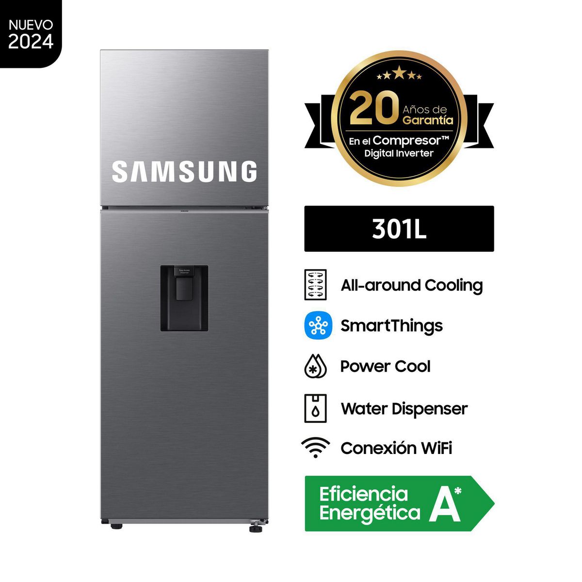 SAMSUNG - Refrigeradora Samsung Rt31Dg5220S9Pe 233 L