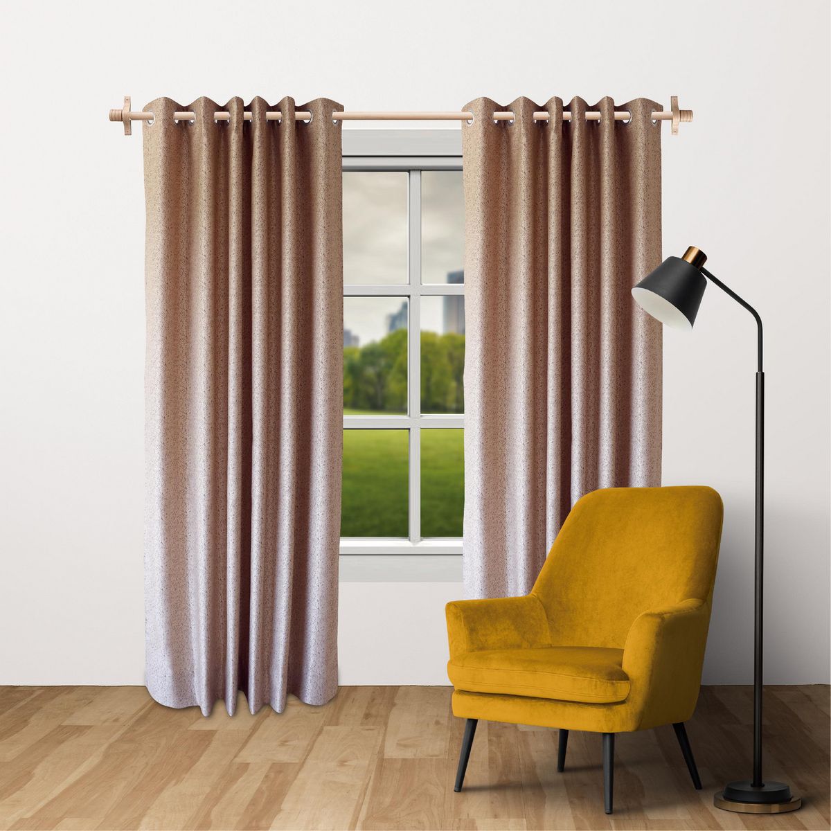  - Cortina Ojal Paris Beige Claro