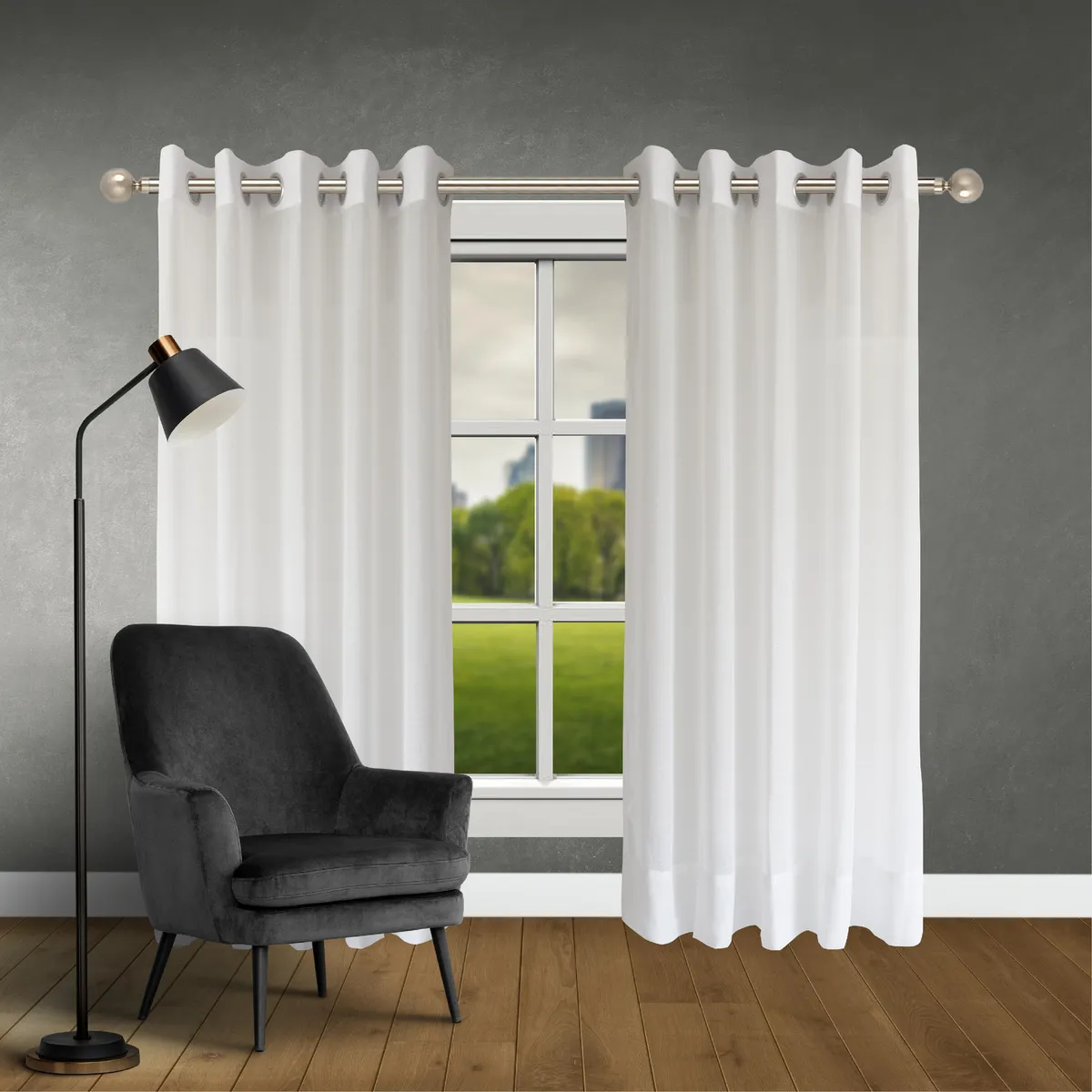  - Cortina Ojal Tul Llano Perla