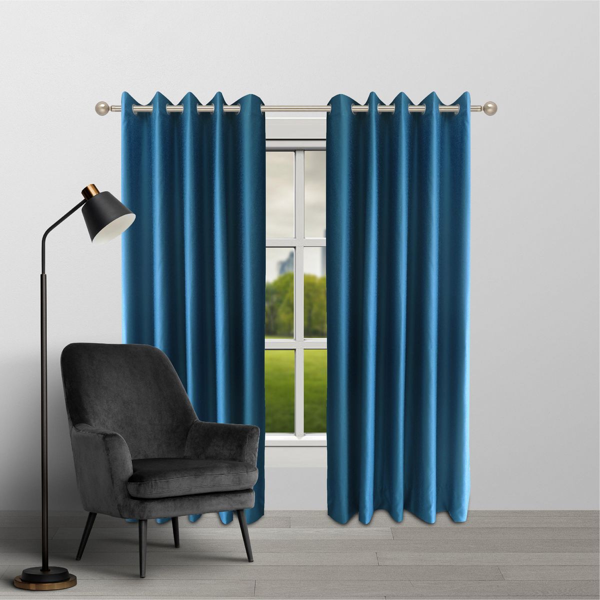  - Cortina Ojal Paris Azul