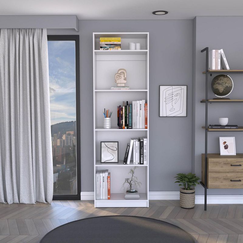 TUHOME - Combo Estante 3 Repisas + Complemento Home Blanco