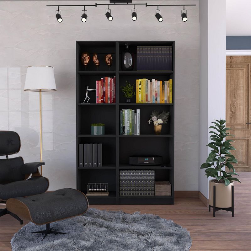 TUHOME - Combo Estante 4 Repisas + Estante 45Cm Home Wengue