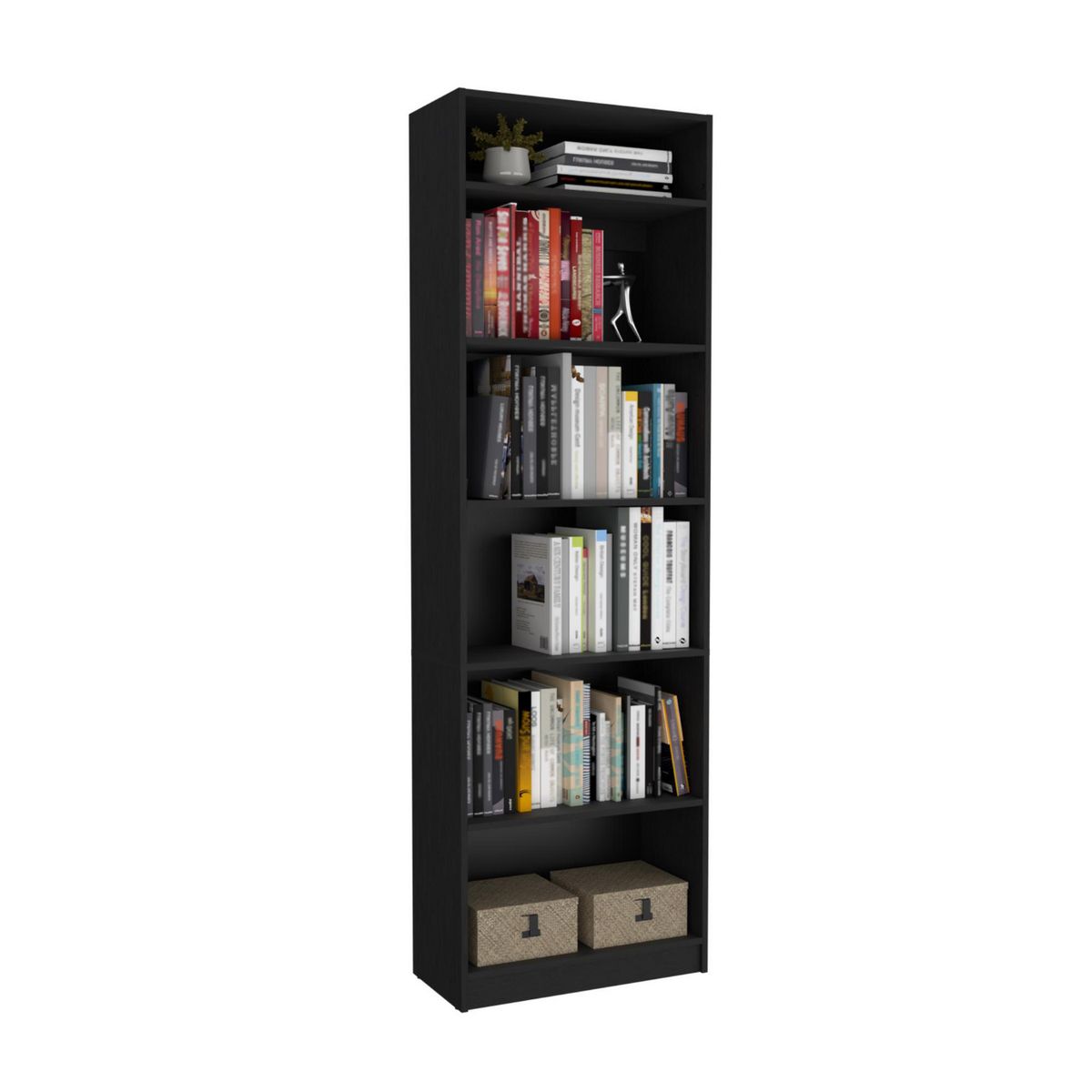 TUHOME - Combo Estante 4 Repisas + Complemento Home Wengue