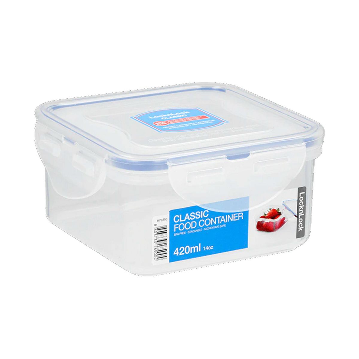 LOCK & LOCK - Taper Hermético Cuadrado 420ml