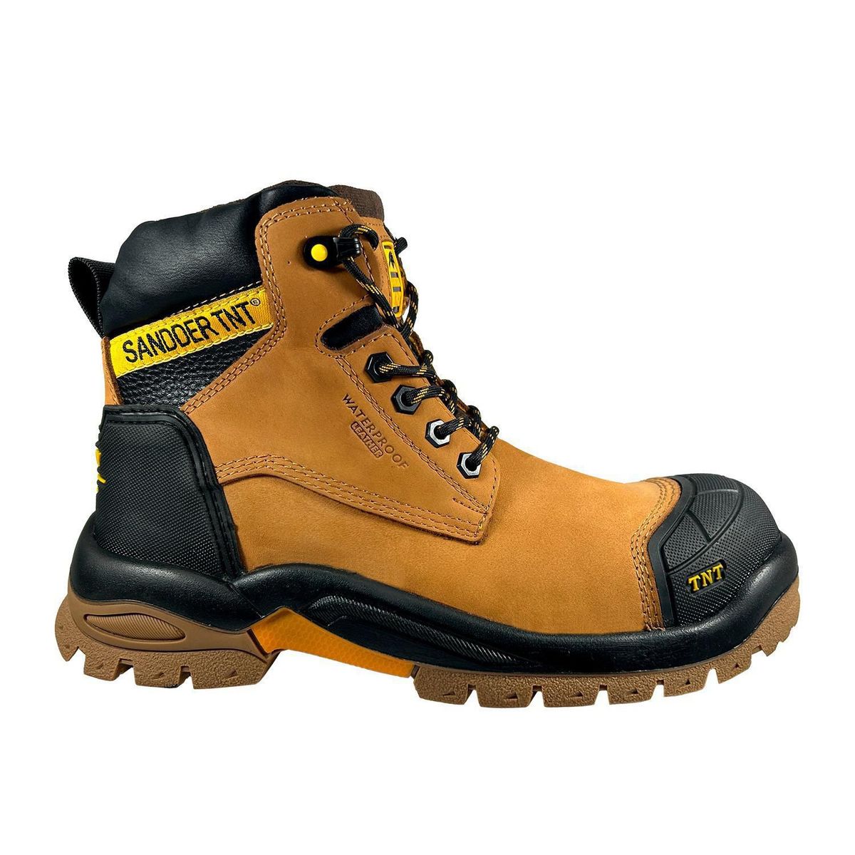 SANDDER TNT - Zapatos de Seguridad Punta de Acero Unisex Templarios Hidrofugados Amarillo