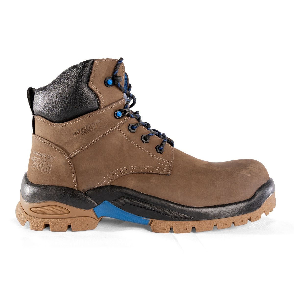 SANDDER TNT - Zapatos de Seguridad Punta de Acero Unisex Leonidas Hidrofugados Marrón