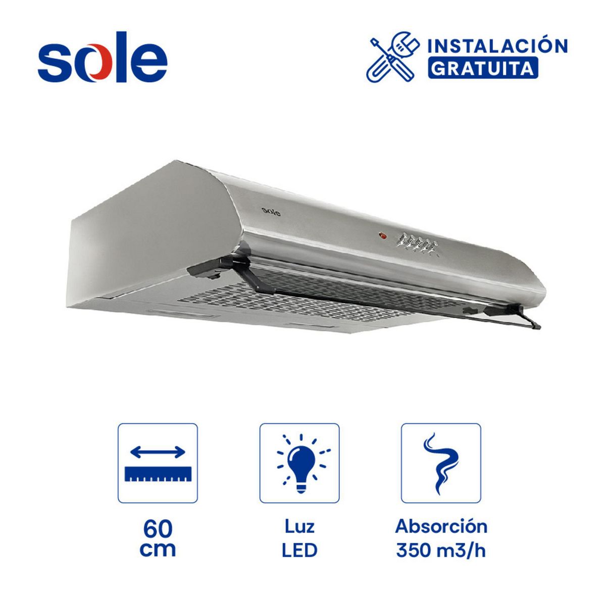 SOLE - Campana Extractora Sole Atenea 60 Cm