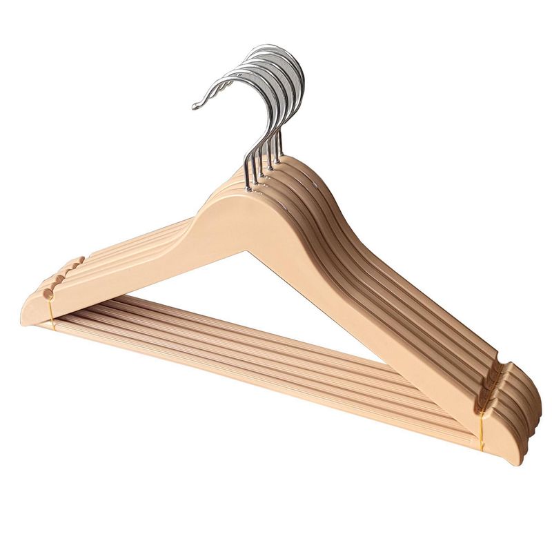 RAPALLO - Set 6 Colgadores de Ropa Baquelita Beige