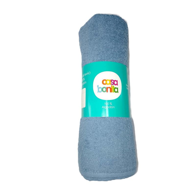 CASA BONITA - Toalla de Baño Azul Acero 75x132cm