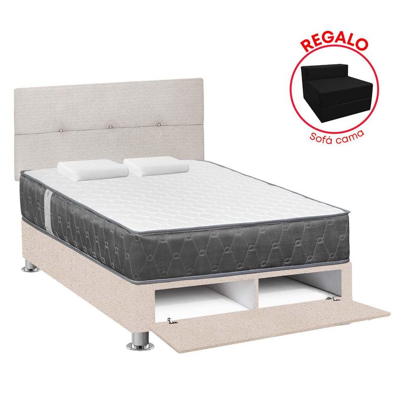 FORLI - Dormitorio Sabanera Acqua 2 Plazas + Sofá Cama