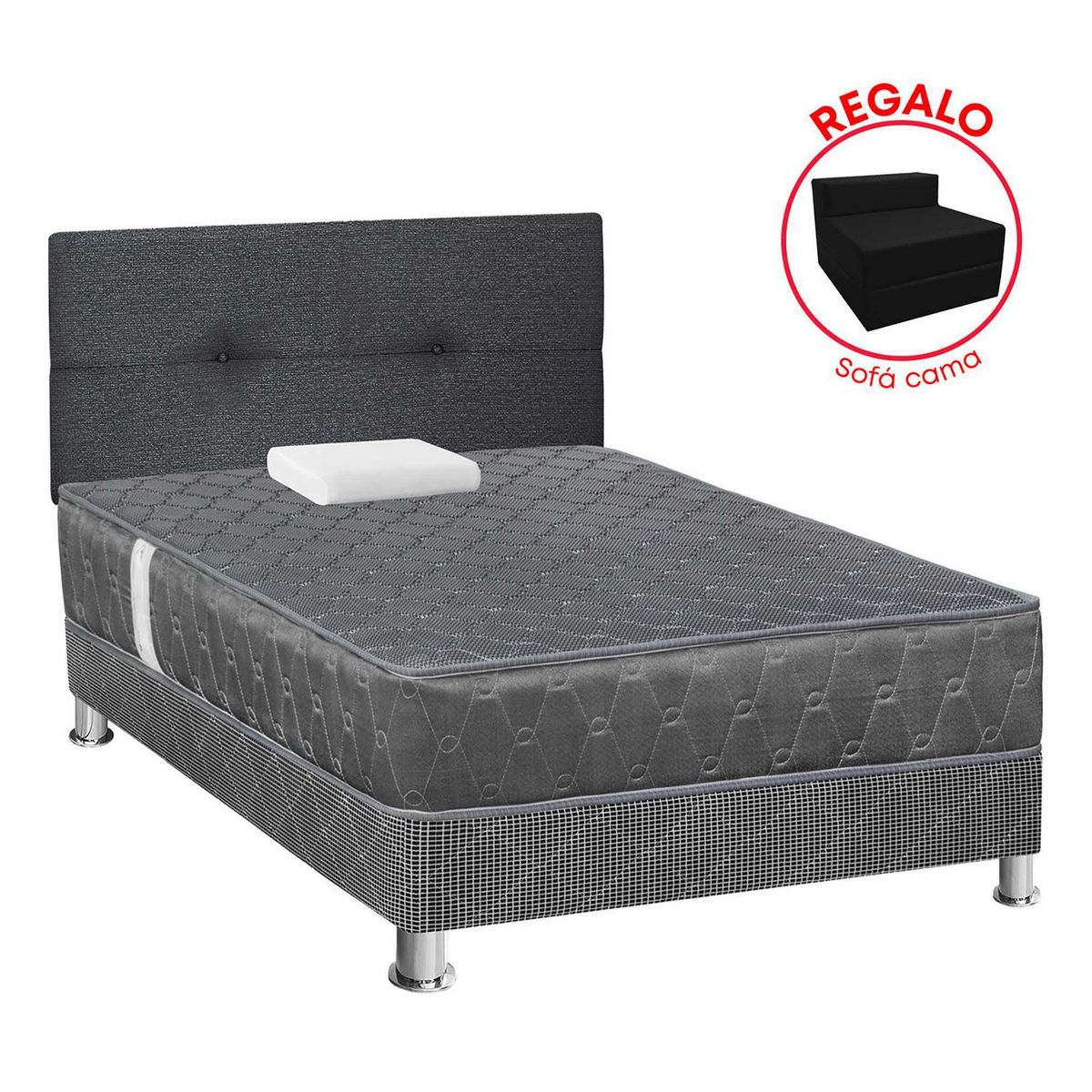 FORLI - Dormitorio Acqua 1.5 Plazas + Sofá Cama