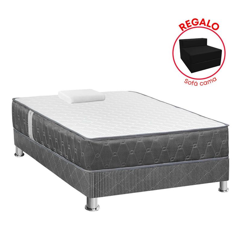 FORLI - Cama Americana Acqua 1.5 Plazas + Sofá Cama