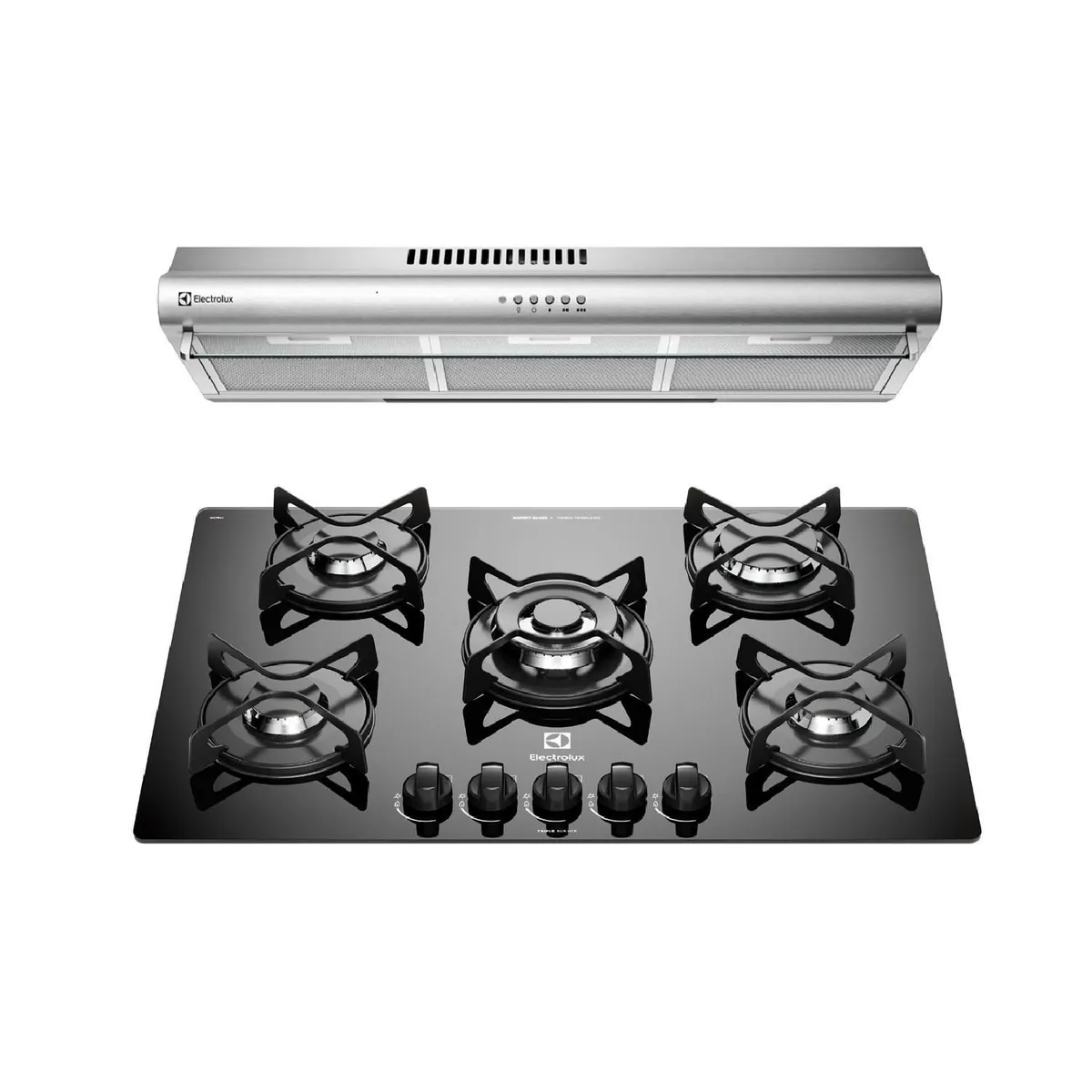 ELECTROLUX - Combo Electrolux Campana Extractora 80cm + Encimera 5 Hornillas