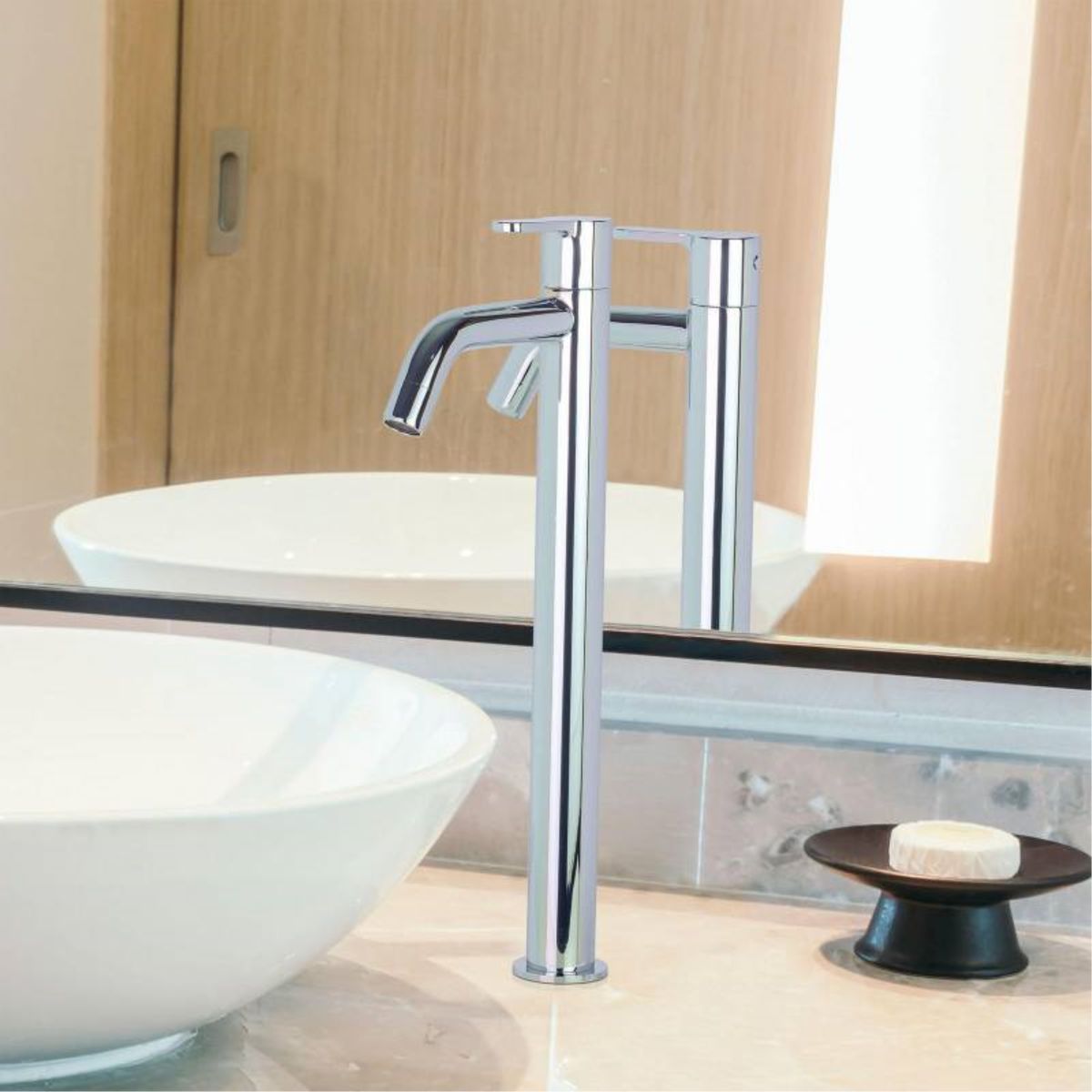 TREBOL - Llave de Lavatorio Pico Alto Veneto