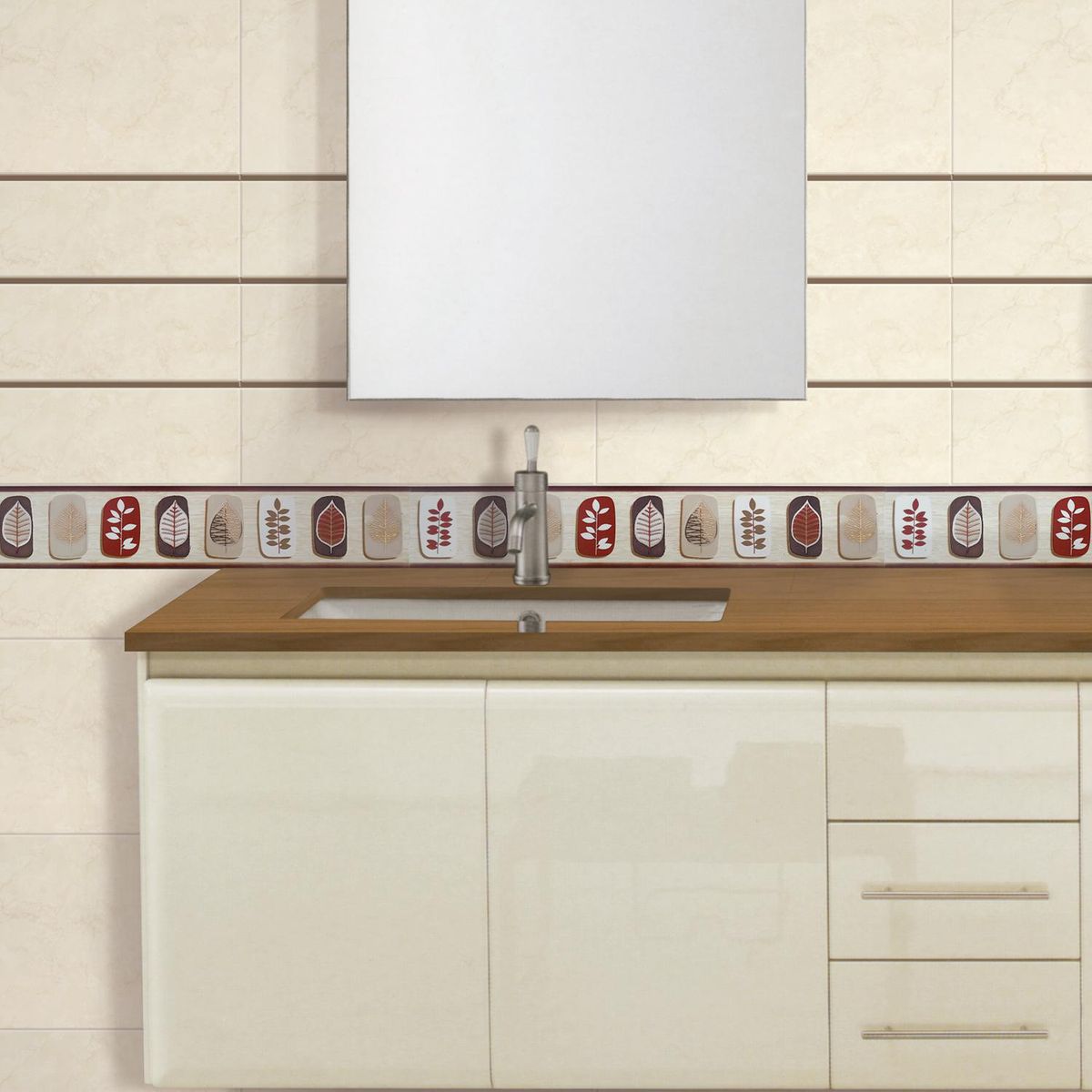 KANTU - Listelo Hojas De Madera 45x7.5