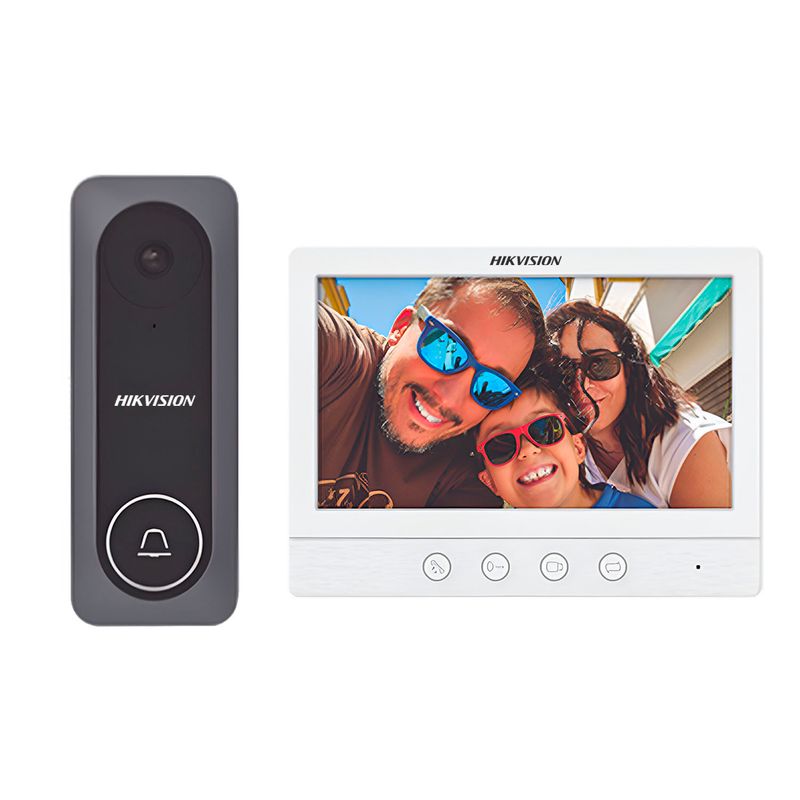 HIKVISION - Kit Videoportero Intercomunicador DS-KIS212 Full HD 1 Pantalla LCD 7