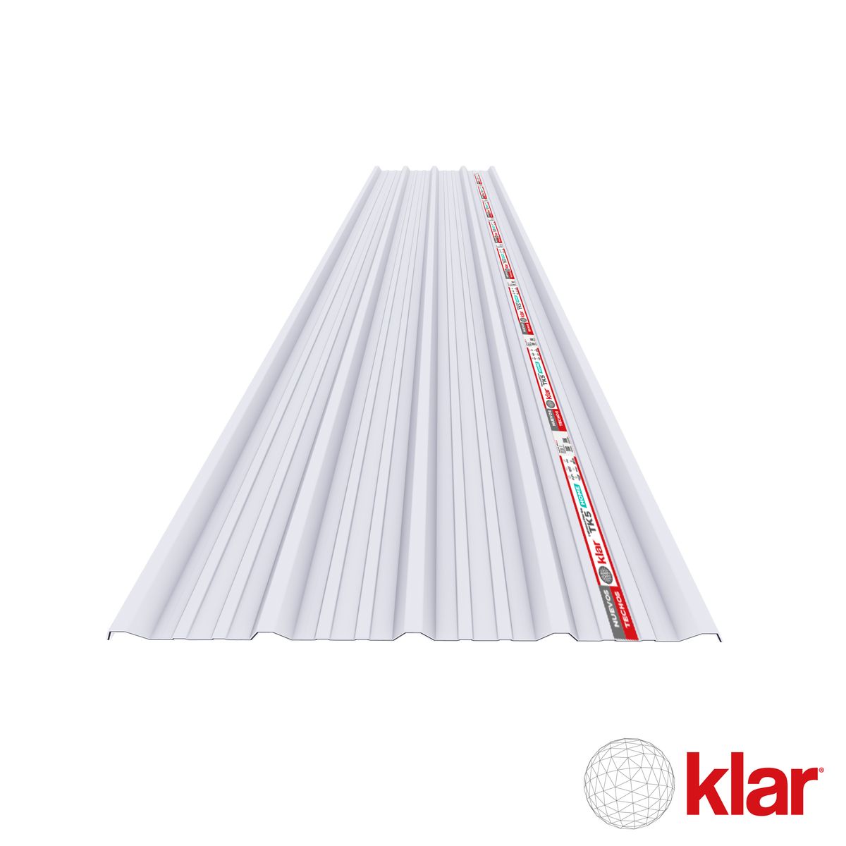KLAR - Panel Termoacústico Klar TK5 Home 1.07 m x 3.6 m Blanco