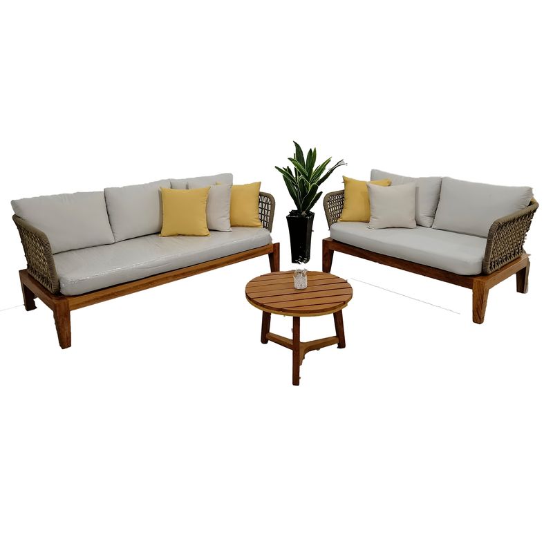  - Juego de Terraza California 5 Personas Beige