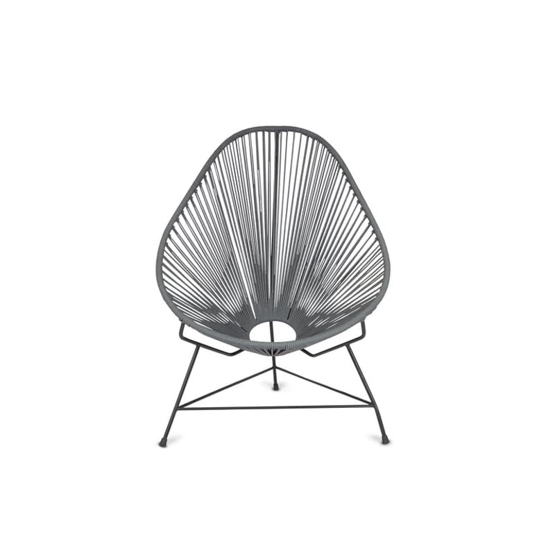  - Silla de Descanso para Terraza Gris/Negro