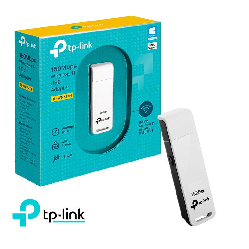 TP LINK - TP-Link Adaptador Usb TL-WN727N Inalámbrico 2,4 GHz 150Mbps
