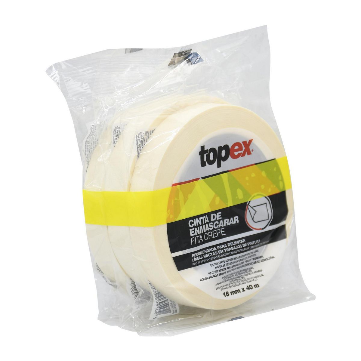 TOPEX - Masking Tape Topex 18mmx40m Pack x3