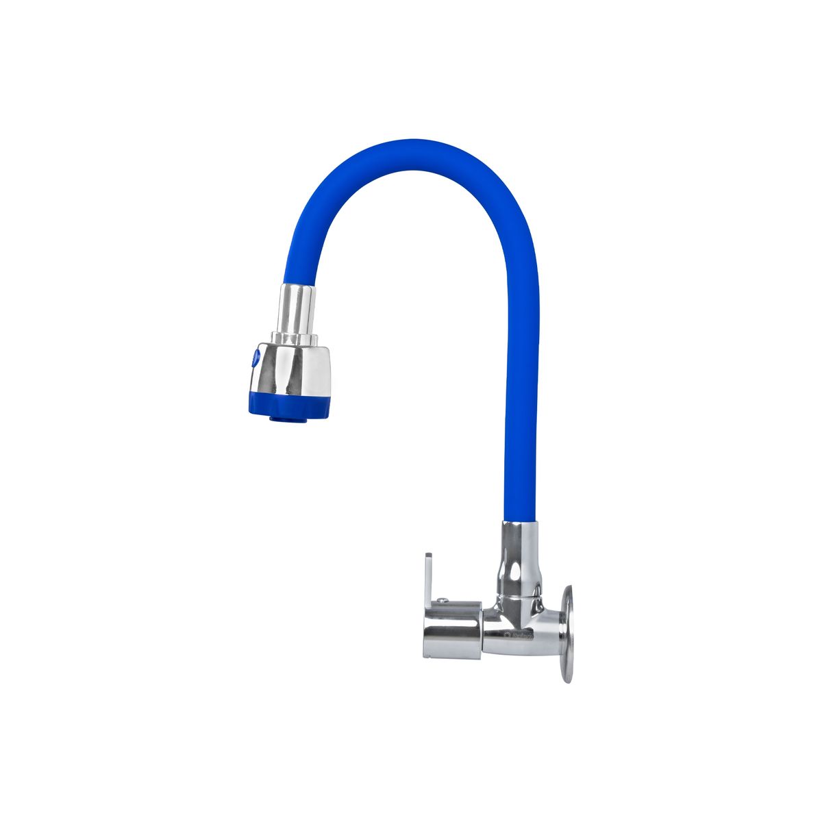 ITALGRIF - Llave Lavadero Pared Buzios Lever Pico Flexible Azul