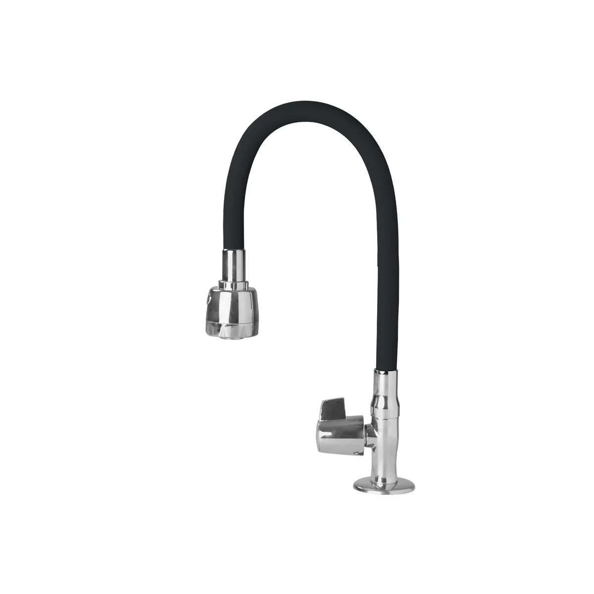 ITALGRIF - Llave Lavadero Bar Cabo Blanco Pico Flexible Negro