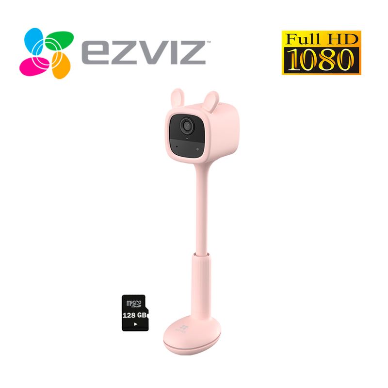 EZVIZ - Monitor de Bebé Ezviz BM1 Rosado Wi-Fi Inalámbrico Batería 128GB