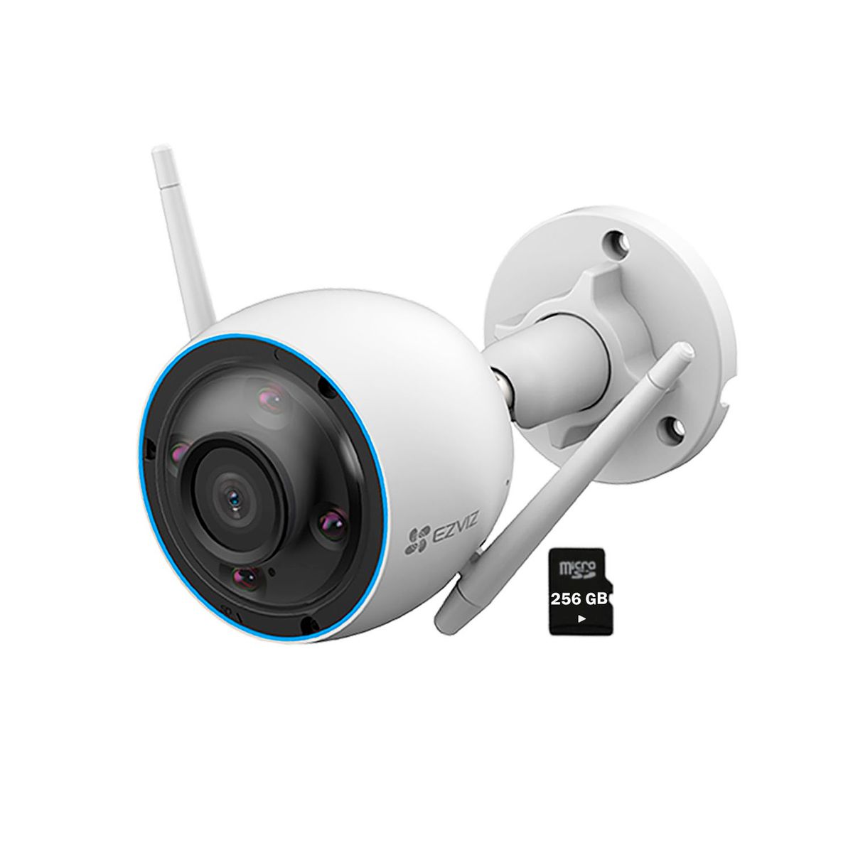EZVIZ - Cámara Seguridad Ezviz H3 2K 3MP Wi-Fi Inalámbrica Exterior + SD 256GB