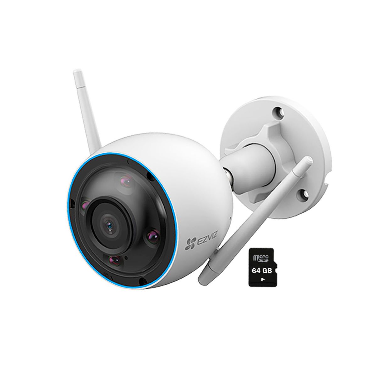 EZVIZ - Cámara Seguridad Ezviz H3 2K 3MP Wi-Fi Inalámbrica Exterior + SD 64GB