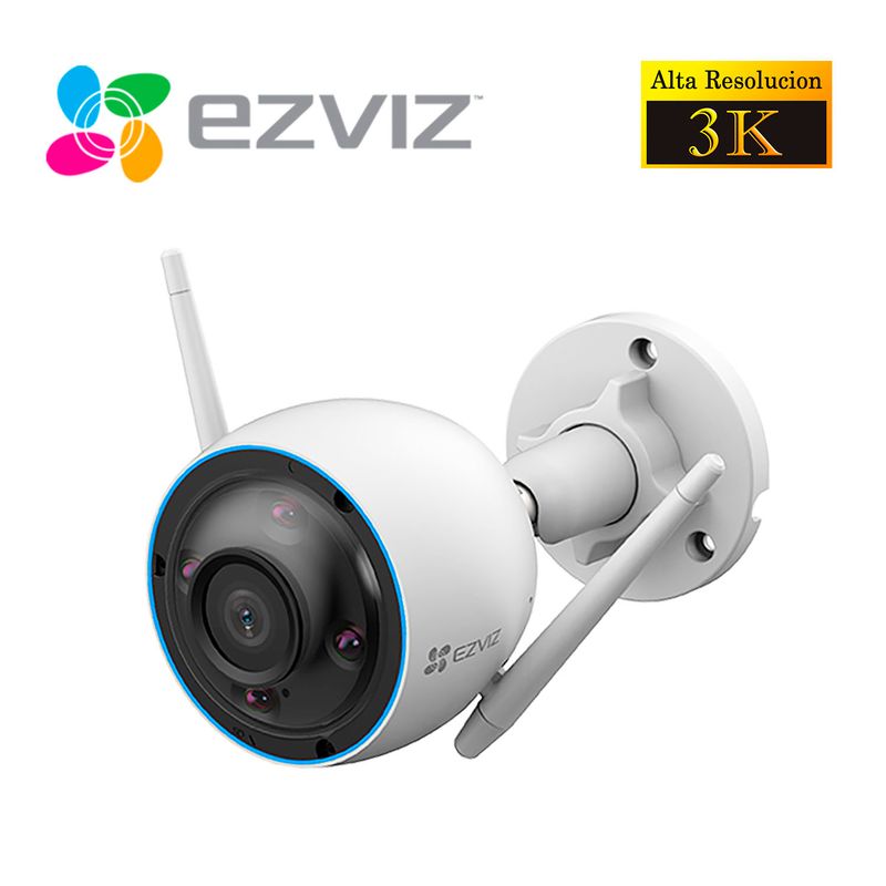 EZVIZ - Cámara de Seguridad Ezviz H3 3K 5MP Wi-Fi Inalámbrica Exterior