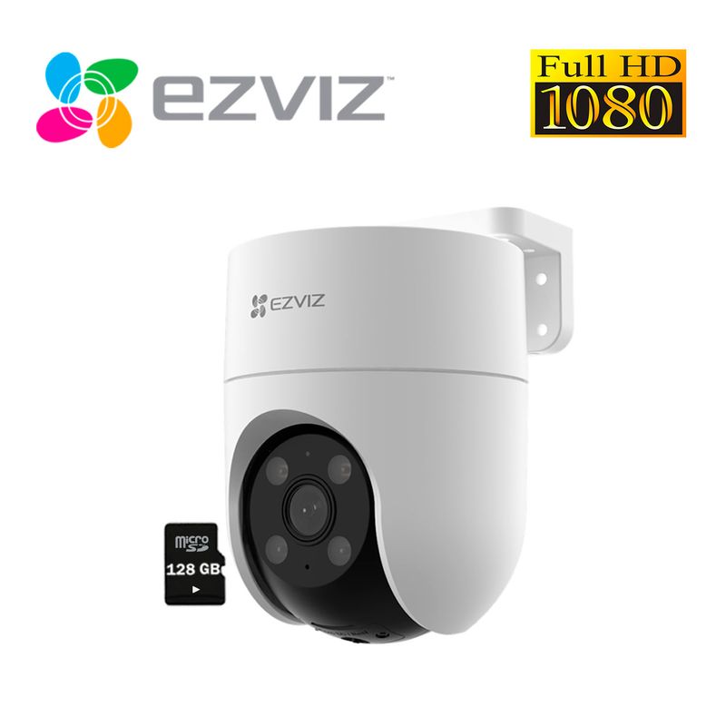 EZVIZ - Cámara Seguridad Ezviz Wi-Fi 1080P 360 H8C Smart + Micro SD 128GB