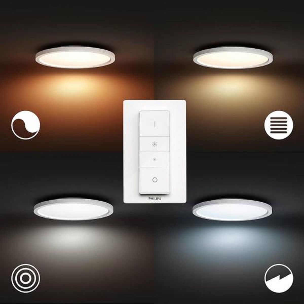 PHILIPS HUE - Downlight Adosados Smart 21W Luz Blanca