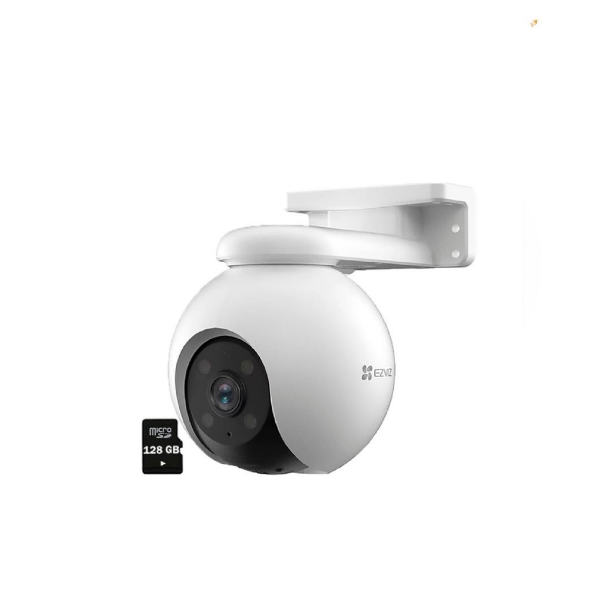 EZVIZ - Cámara de Seguridad Ezviz Wi-Fi H8 PRO 3K 360 Smart + Micro SD 128GB