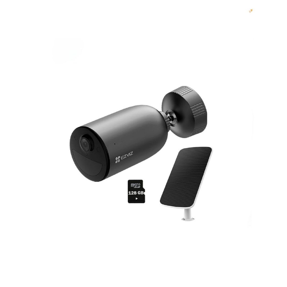 EZVIZ - Cámara Seguridad Ezviz Wi-Fi Exterior EB3 Panel Solar + Micro SD 128GB