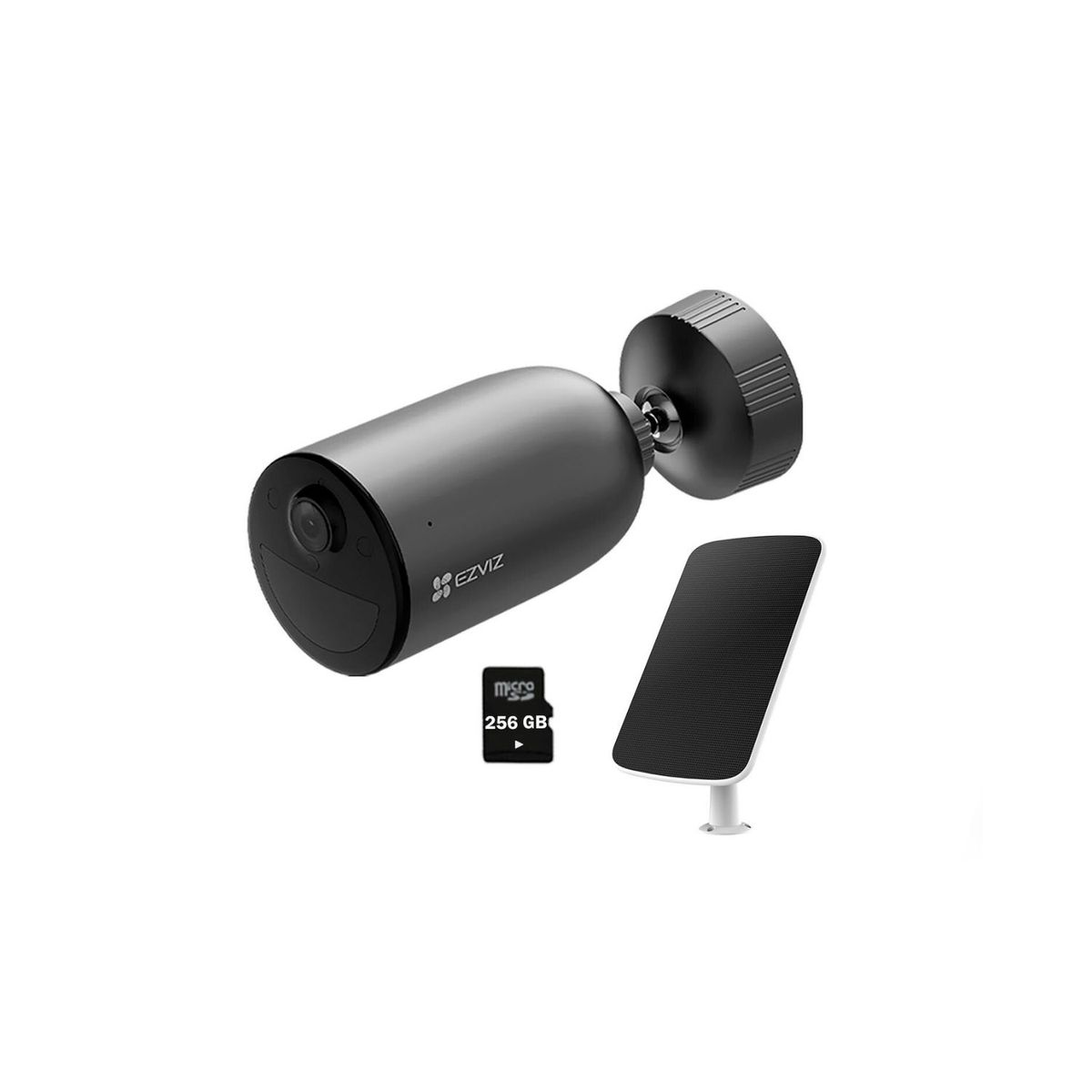 EZVIZ - Cámara Seguridad Ezviz Wi-Fi Exterior EB3 Panel Solar + Micro SD 256GB